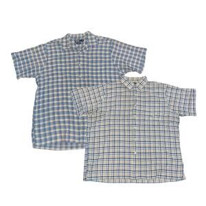 Polo Ralph Lauren Adams Bundle 2 Short Sleeve Plaid Shirt Size XL Preppy Casual